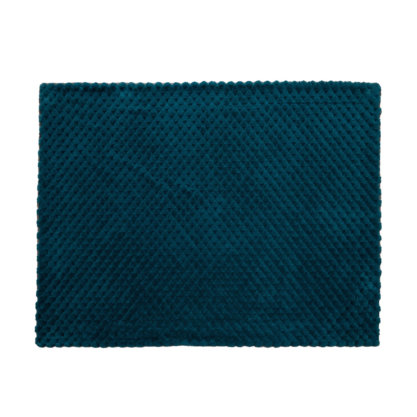 Plaid Diana bleu Emeraude - nid d'abeilles - 130x170cm