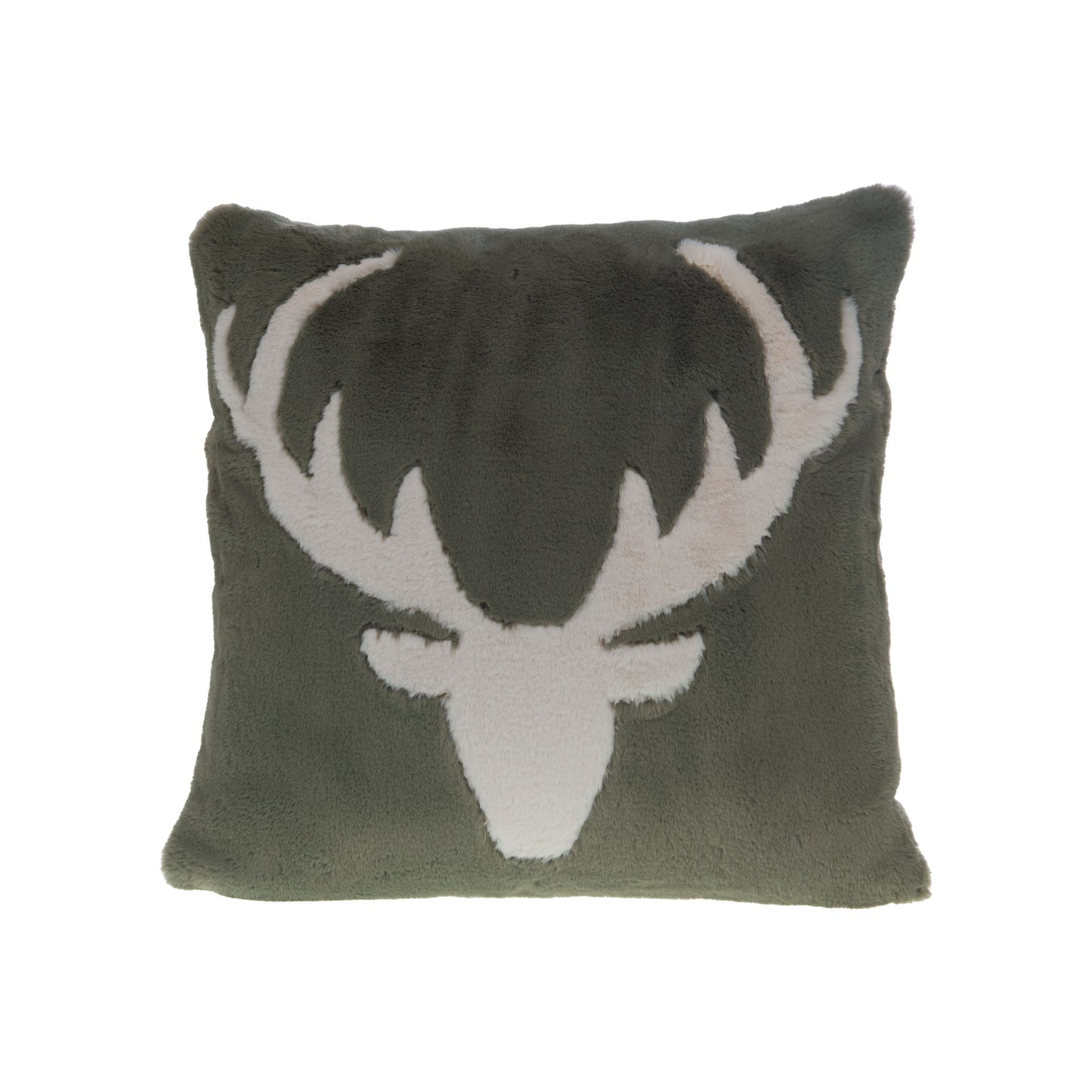Coussin luxe Cerf kaki