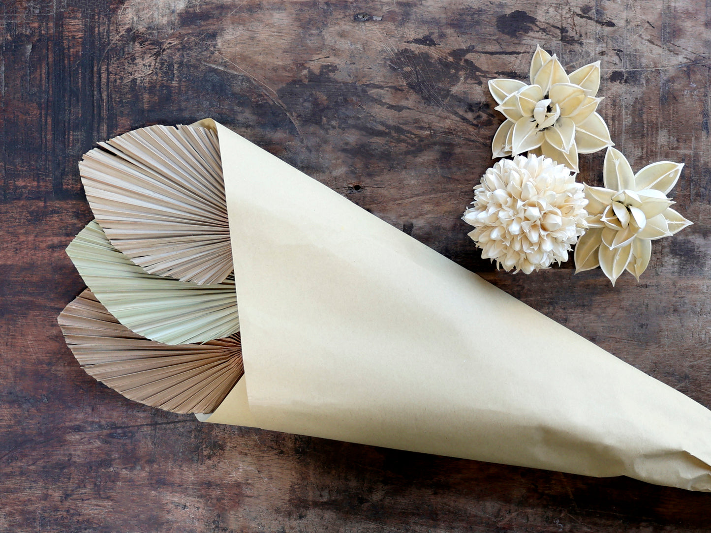 Feuilles de palmier séchées