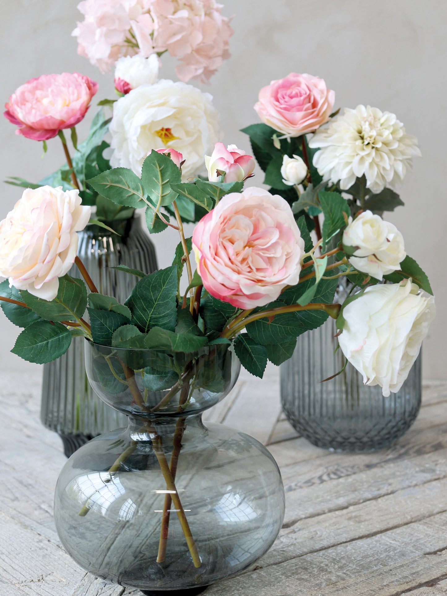 Fleur rose blanc