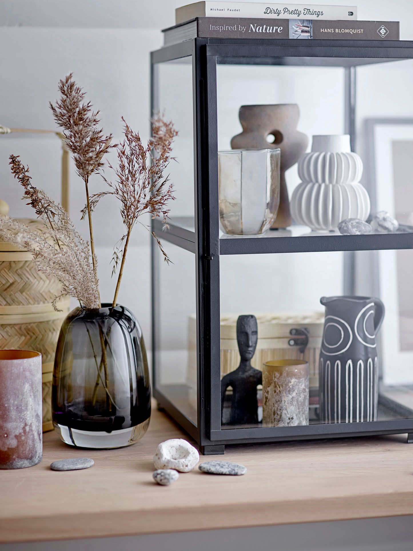Adjo Vase, Gris, Verre