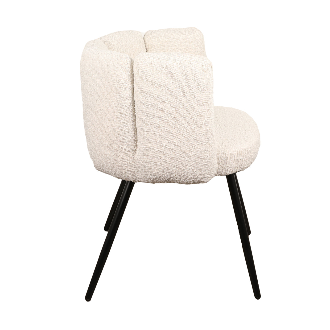 Chaise blanc perle boucle