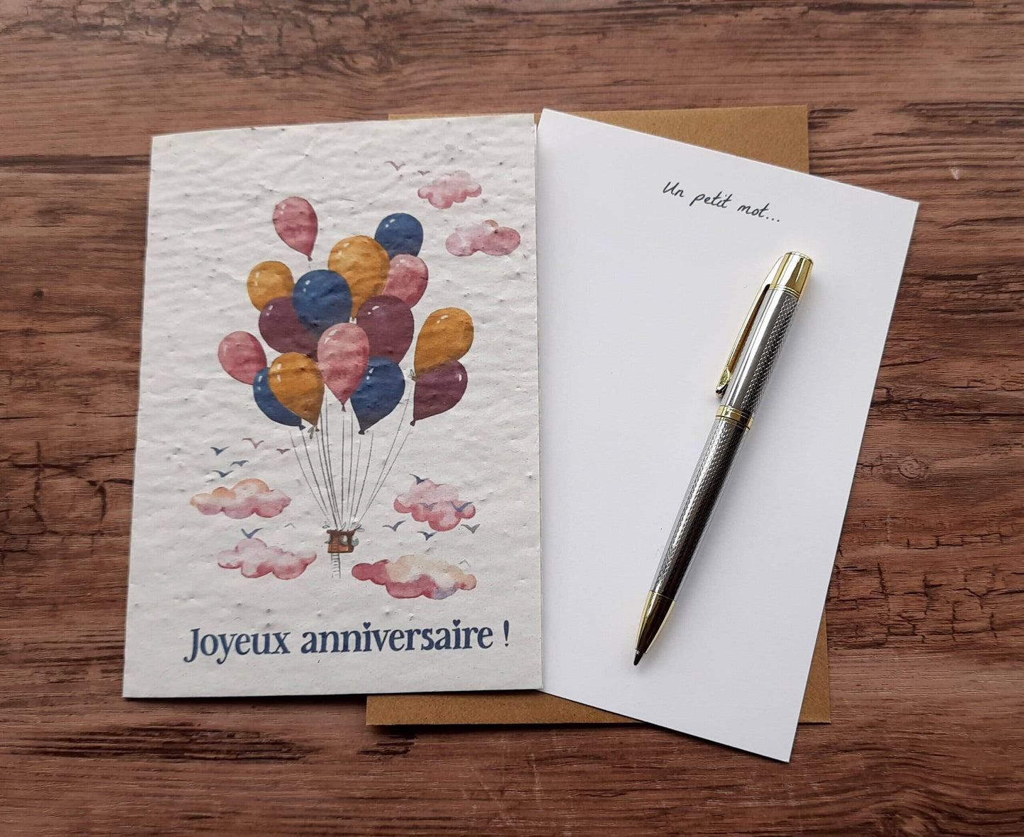 Carte à planter - Joyeux anniversaire (montgolfière)