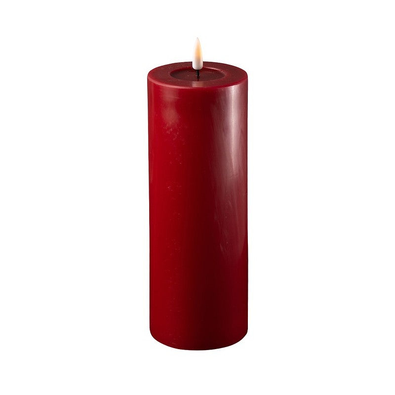 Bougie Intérieur rouge. bordeau