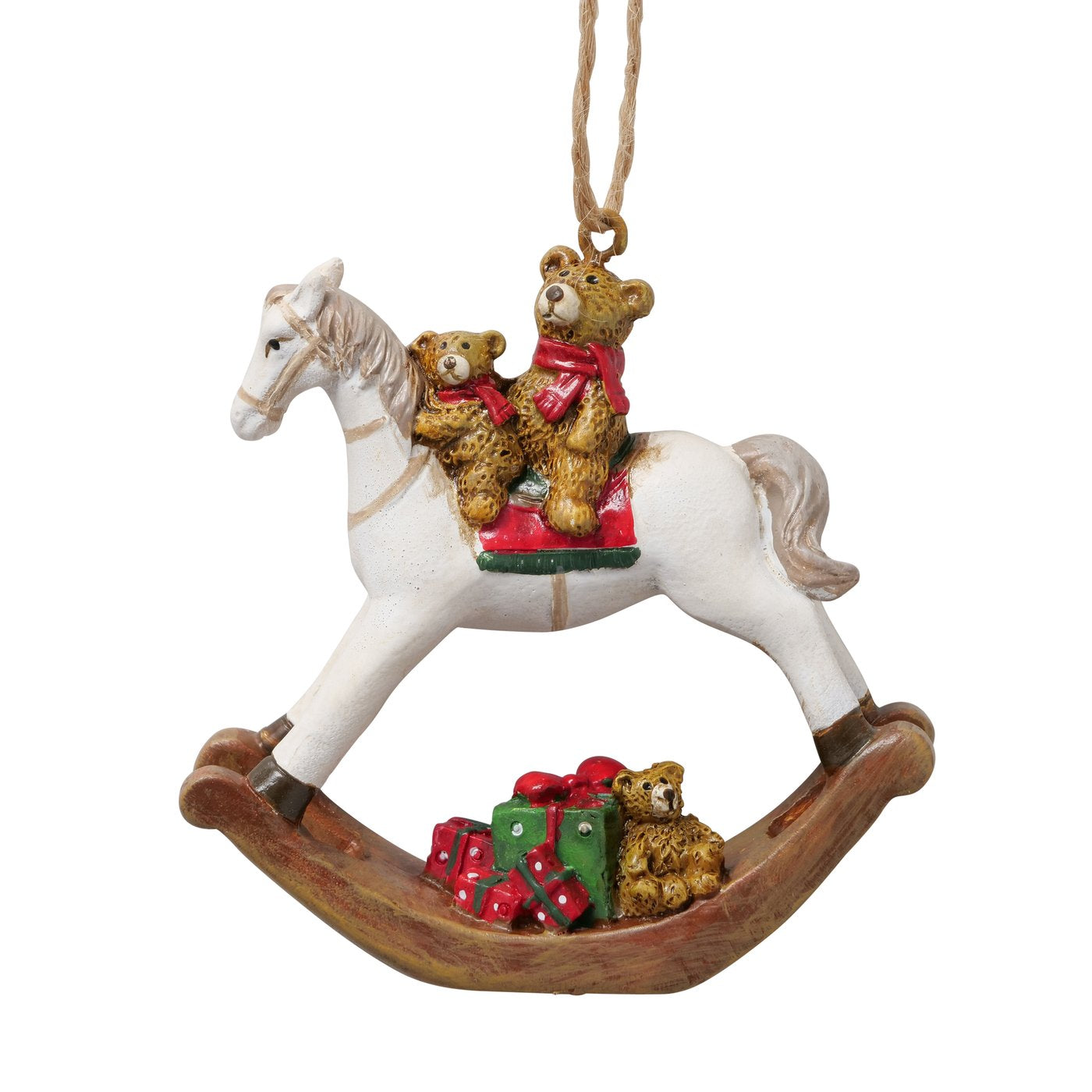 Lot de 2 : Cheval à bascule avec oursons