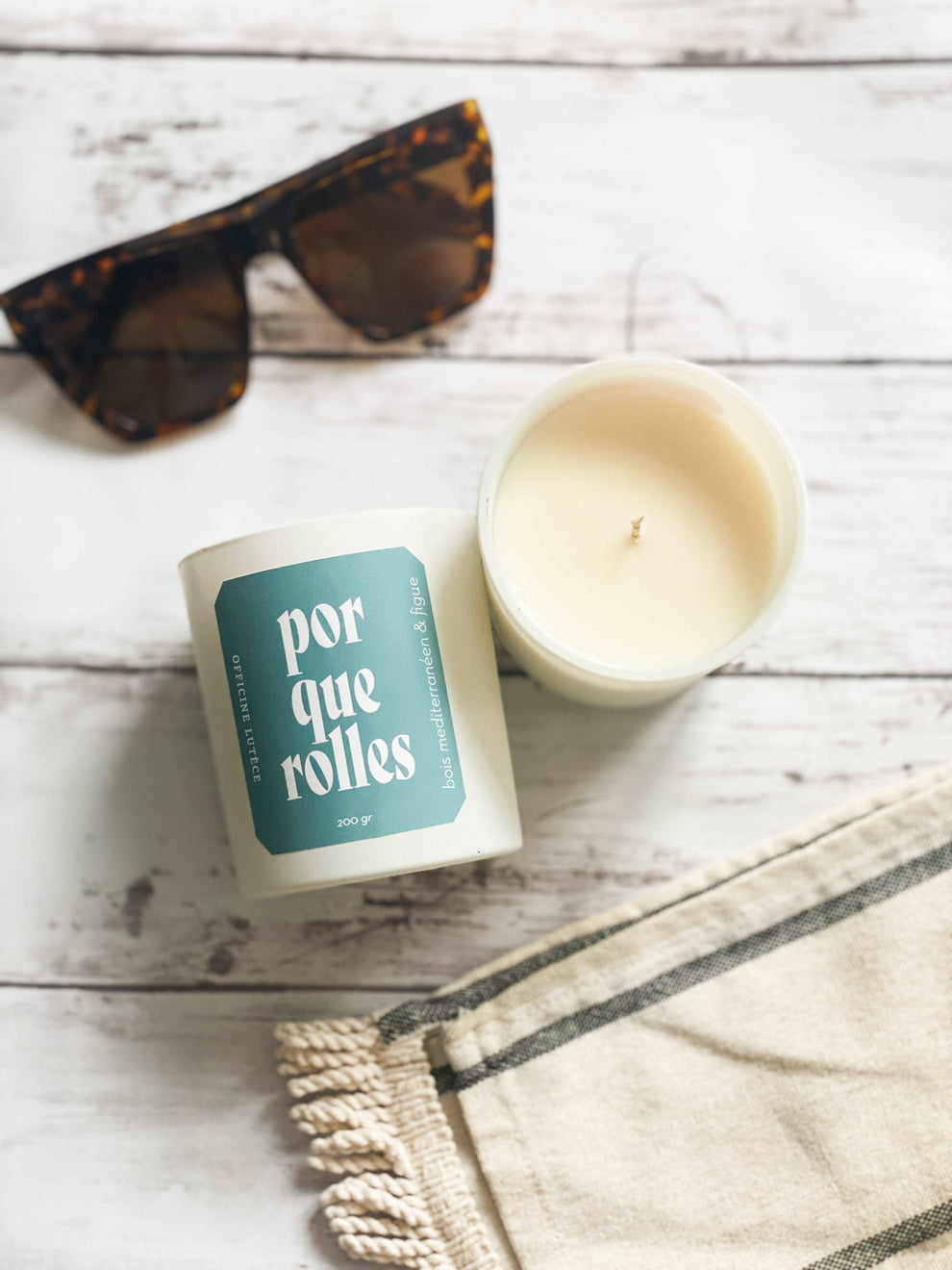 Bougie été Porquerolles - Bois Mediterranéen & Figue