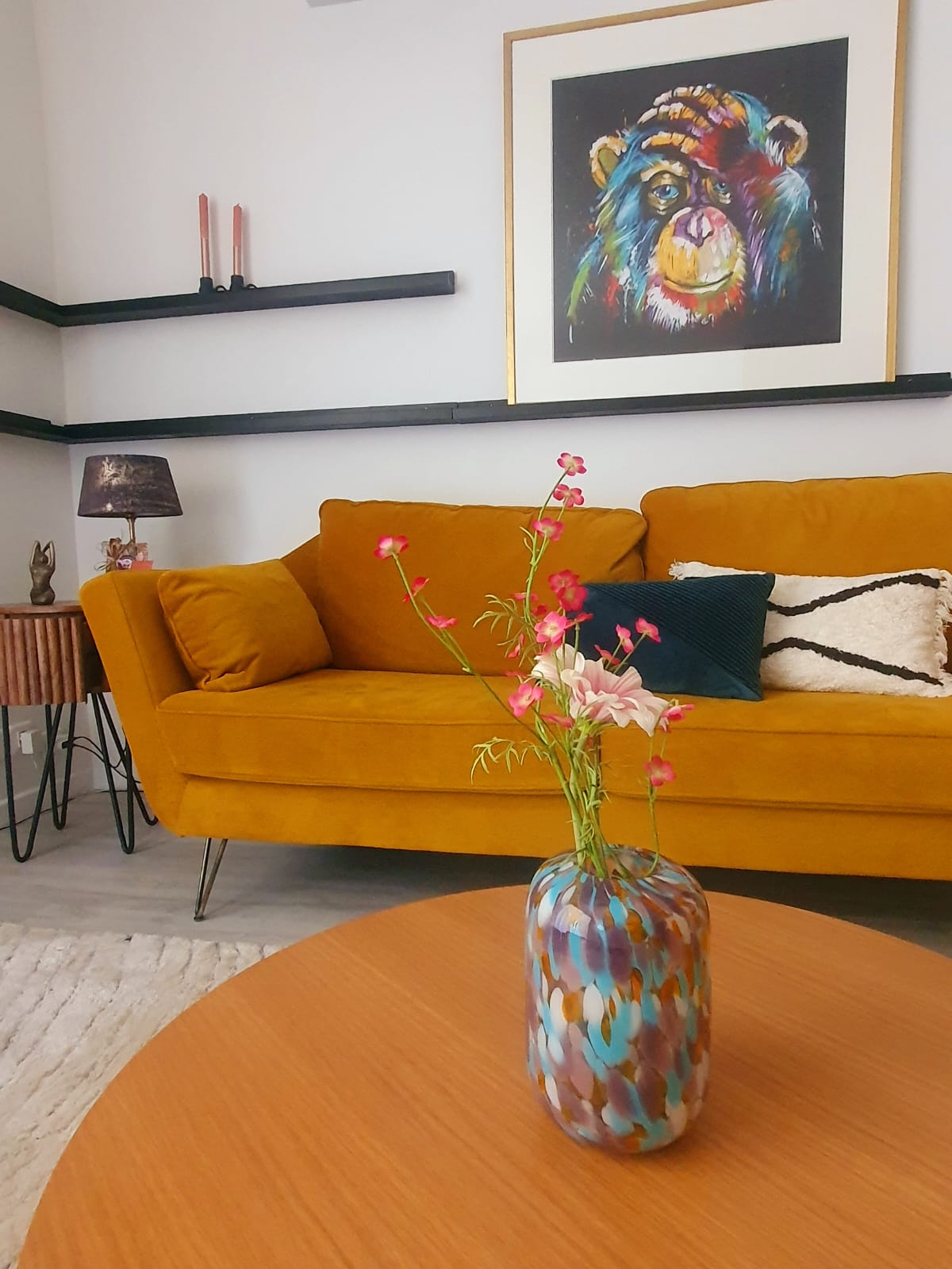 Vidia Vase, Orange, Verre