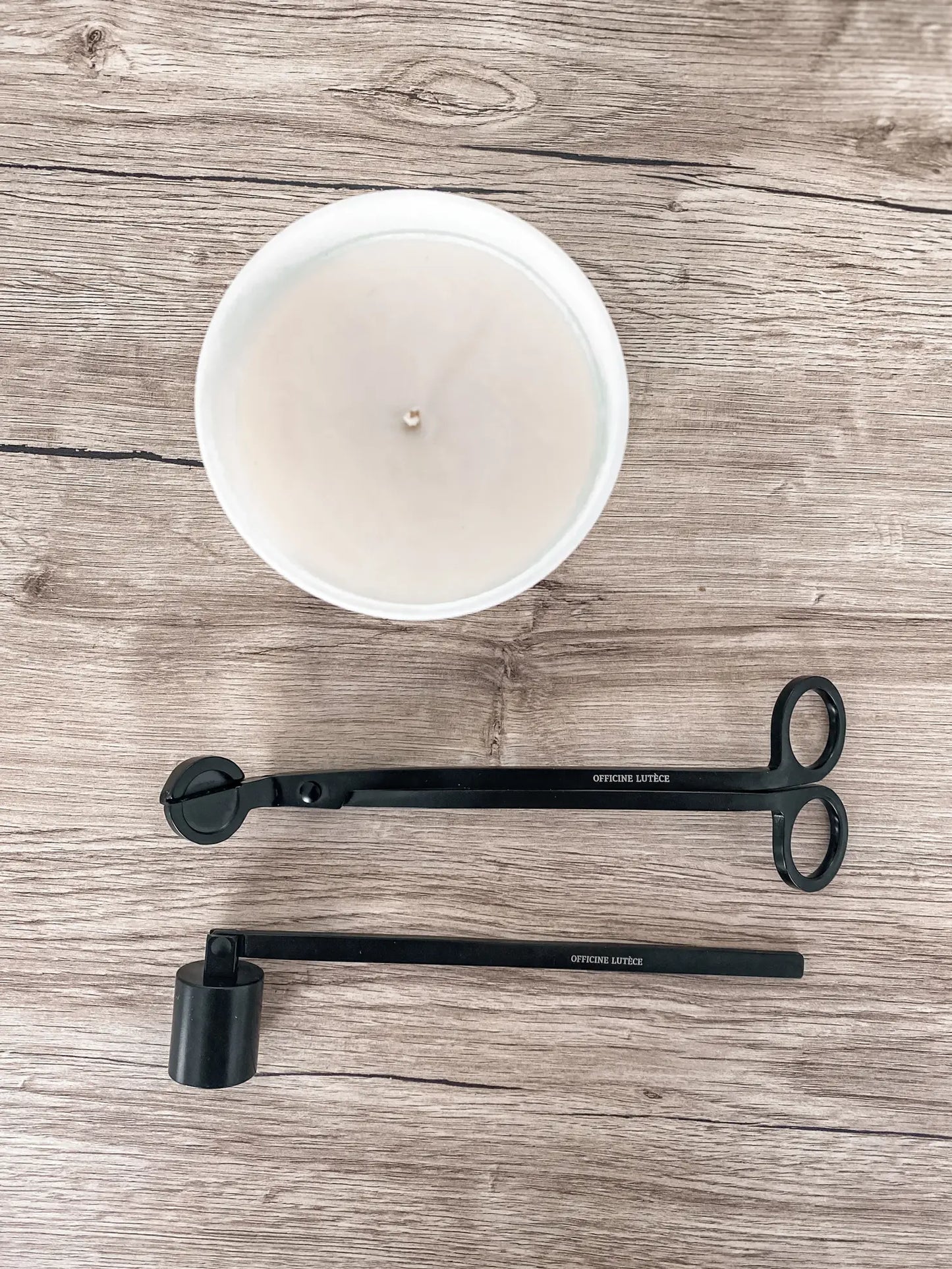 KIT : Éteignoir + Coupe-mèche à bougies Noir Mat