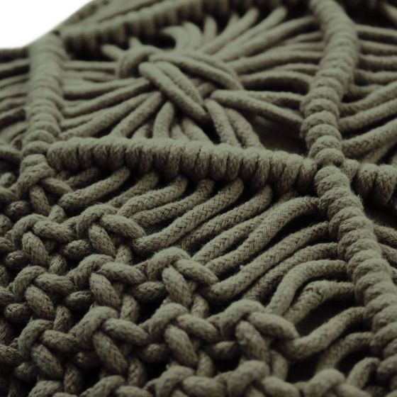 Coussin macrame vert 40X60 cm
