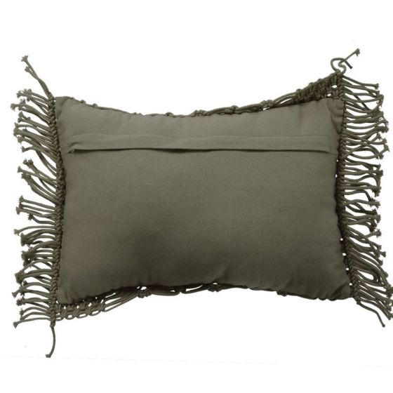 Coussin macrame vert 40X60 cm