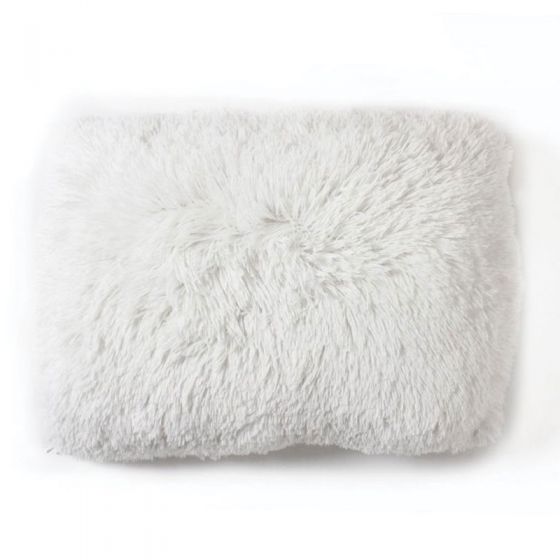 Coussin poil doux blanc