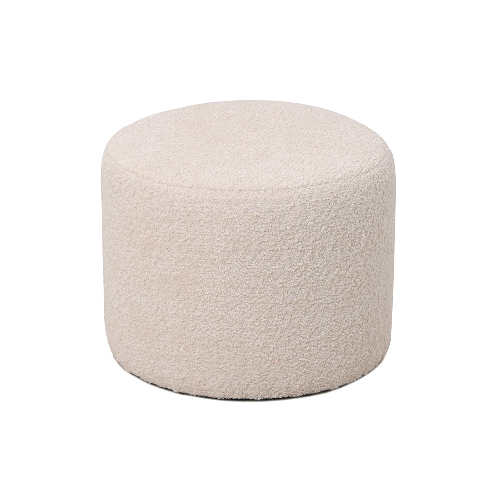 Poufs bouclettes beige