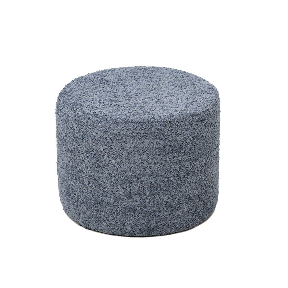 Pouf bouclettes bleu