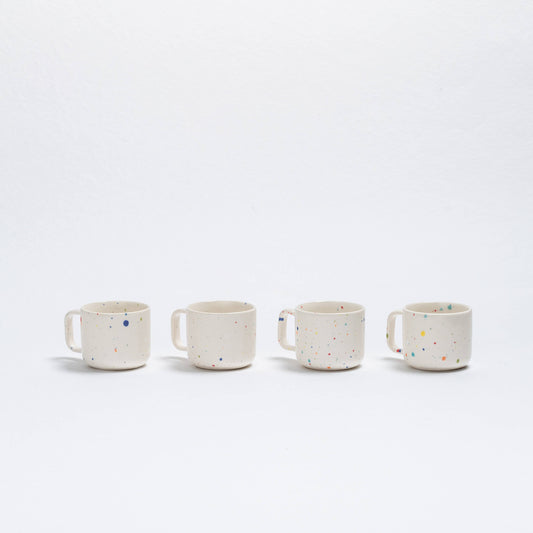 Nouveau set de 4 tasses de fête 60ml blanc