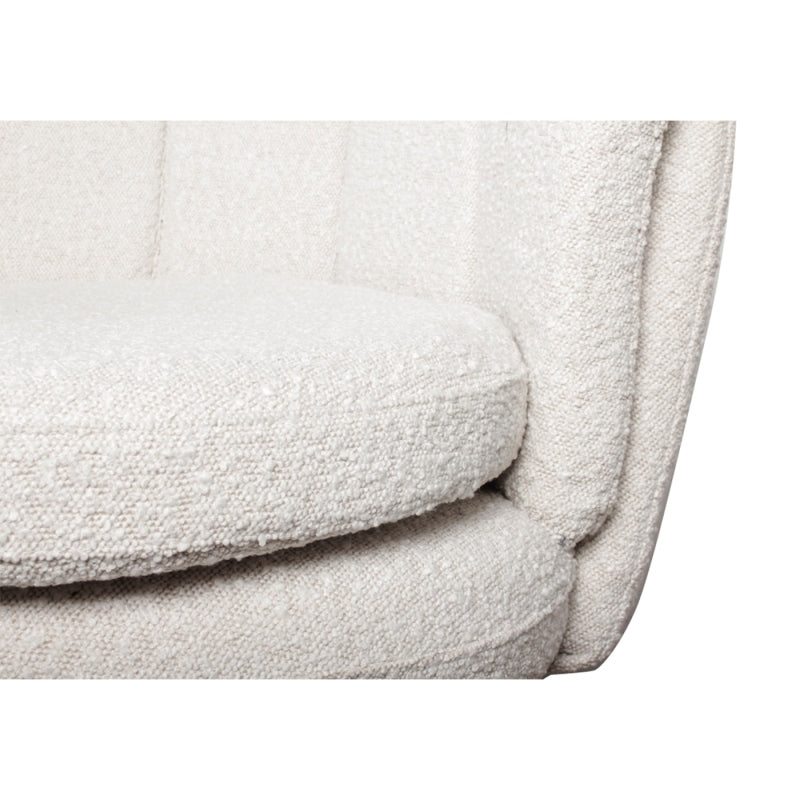 Chaise / fauteuil tissu blanc perle