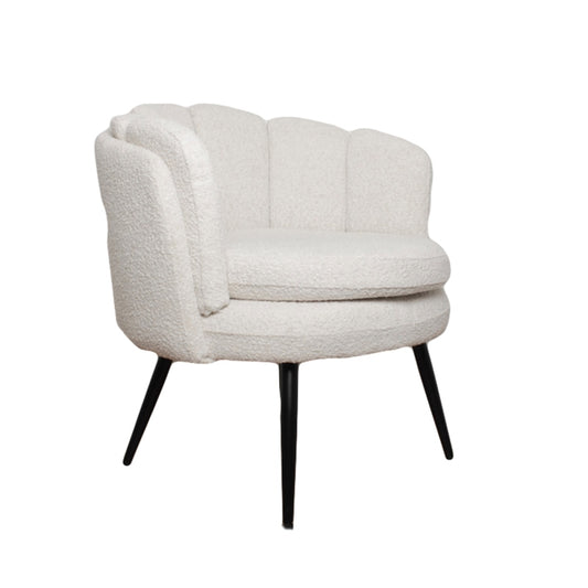 Chaise / fauteuil tissu blanc perle