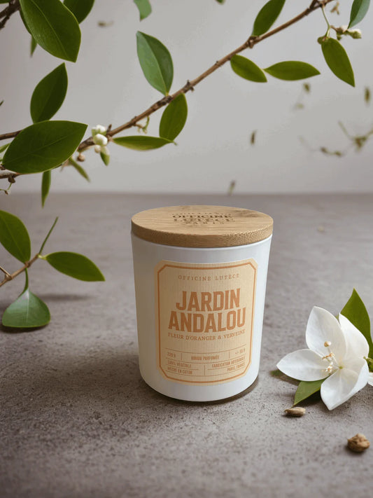 Bougie Parfumée Jardin Andalou  - Fleur d'Oranger & Verveine