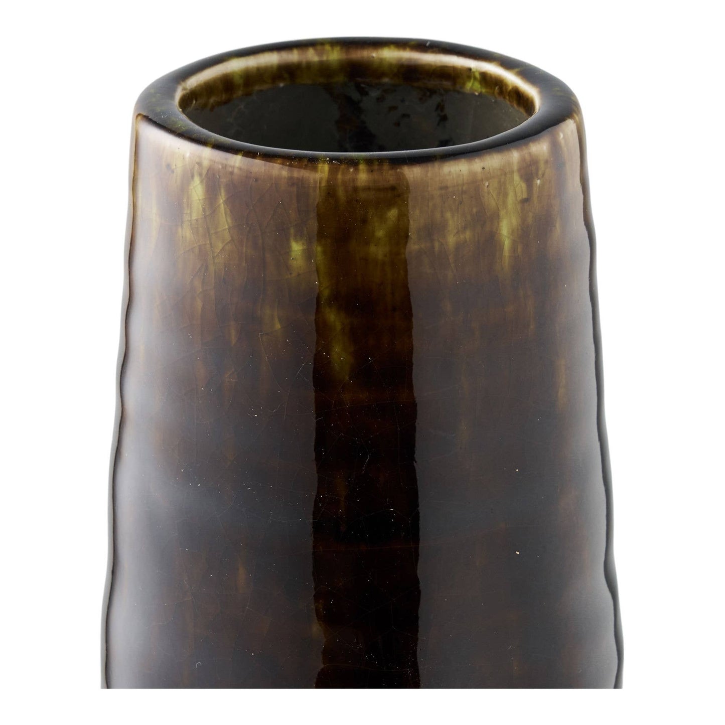 Vase, Céramique, Marron, ø12,5x48 cm