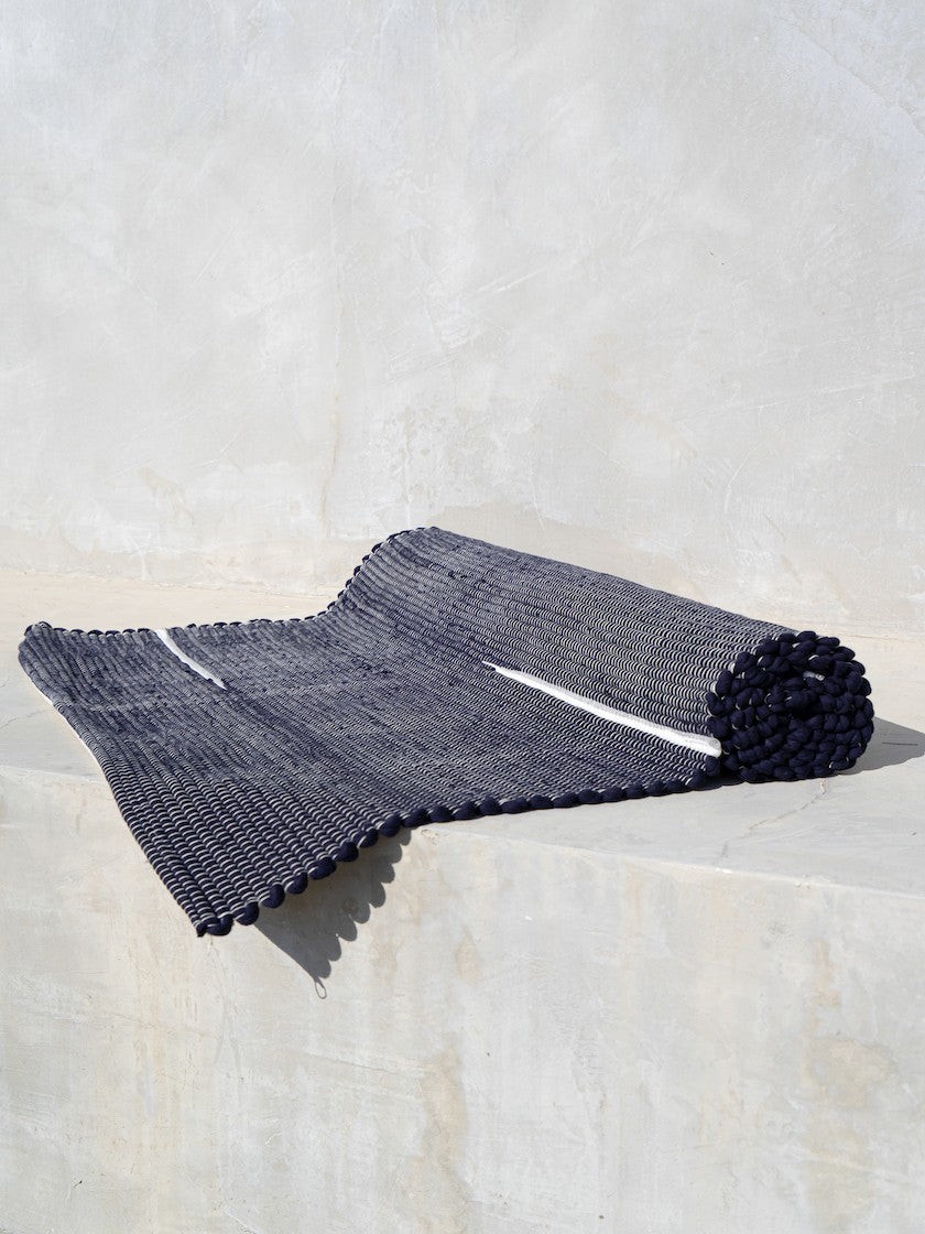 Tapis Comporta Yoga Mat 65 x 188 cm Bleu marine